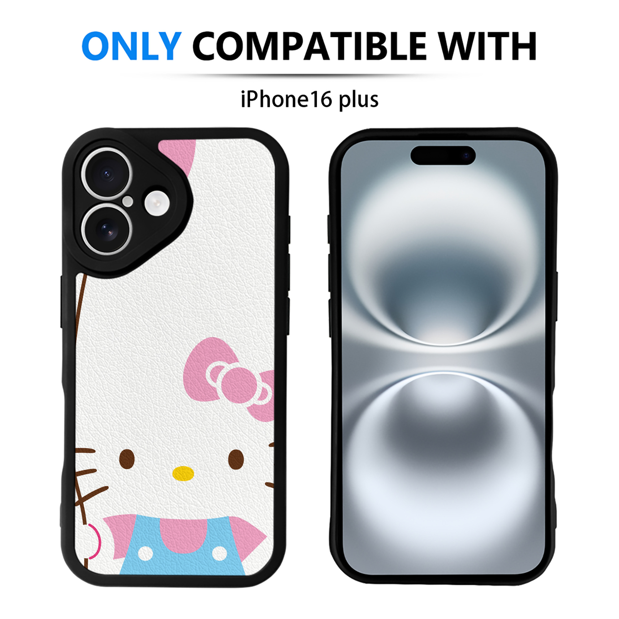 （画像用） Hello Kitty ハローキティ 【iPhone 16シリーズ対応】シリコンスマホケース（レザー調） 材質：シリコン